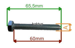 ŚRUBA STIGA M6S M8x60 9997-0860-16