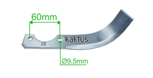 NÓŻ PRAWY GLEBOGRYZARKI GRASS VEGA VT80 BK80