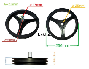 KOŁO PASOWE PODWÓJNE GLEBOGRYZARKI MRG196L B-40