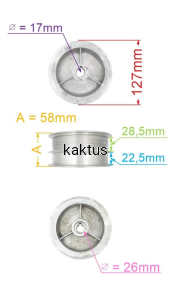 KOŁO PASOWE PODWÓJNE GLEBOGRYZARKI CJD-1002A