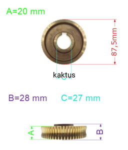 KOŁO ŚLIMAKOWE HGS 1051N KÓŁ JEZDNYCH DROBNE 61Z