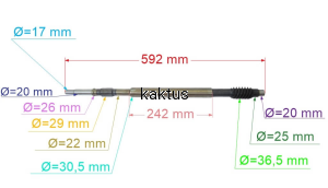 WAŁEK PRZEKŁADNI GLEBOGRYZARKI HORTMASZ HGS1051N