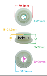 KOŁO PASOWE LUŹNE GLEBOGRYZARKI 7HP 85CM