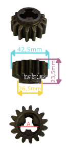 ZĘBATKA NAPĘDU KOSIARKI PRAWA R 15Z
