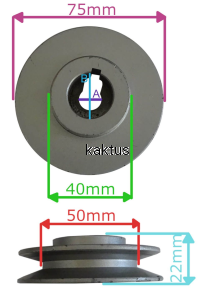 KOŁO PASOWE MAŁE S36G Z KLINEM 118802015/0