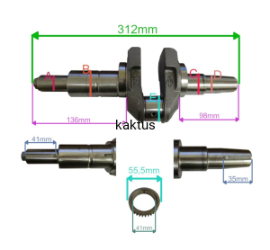 WAŁ KORBOWY TRAKTORKA KOSIARKI BRIGGS 591948