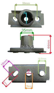 PIASTA NOŻA 22X41MM KOSIARKI BEZ NAPĘDU KÓŁKO-FASO
