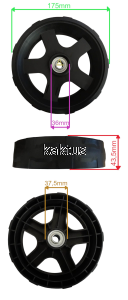 KOŁO 175MM KOSIARKI HANDY AN41P139 AN46P139