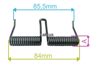 SPRĘŻYNA OSI BOCZNEGO WYRZ. FAWORYT DK53N225E-4W1