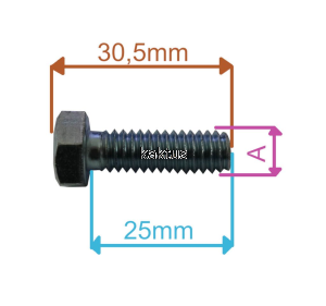 ŚRUBA NOŻA M8X1,5X25MM KOSIARKI HANDY JV1700