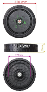 KOŁO 250MM KOSIARKI GRASS KCL18SDP TYŁ 74Z