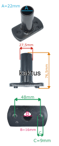 PIASTA NOŻA 22x73MM KOSIARKI GTM400