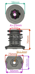 PIASTA KOSIARKI 25X66MM NAPĘD HONDA 122465608/3