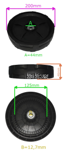 KOŁO 200MM TYŁ NAPĘD 53Z KOSIARKI AN40N139