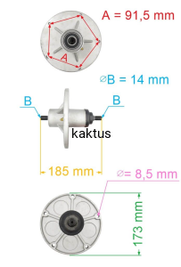 MANDRELA NOŻA TRAKTORKA MURRAY ZAMIENNIK 1001200MA