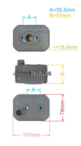 TŁUMIK SILNIKA KOSIARKI FAWORYT DK41P98