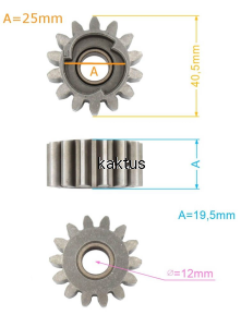 ZĘBATKA NAPĘDU KOSIARKI GRASS G-FORCE XSZ46 L 14Z