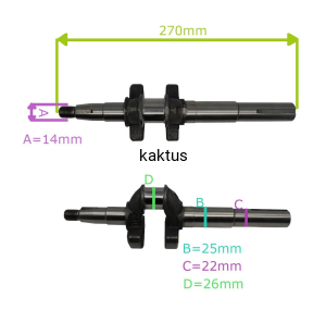 WAŁ KORBOWY 22MM KOSIARKI FAWORYT LIDER DK41N130