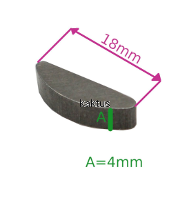 KLIN PÓŁKSIĘŻYC 18X5,5X4MM KOŁA PASOWEGO FAWORYT