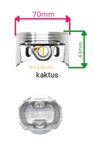 TŁOK 70MM SILNIKA KOSIARKI FAWORYT DK53N225E-4W1