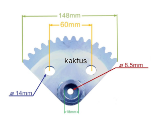 ZĘBATKA KOLUMNY KIEROWNICZEJ STIGA F72 384735551/0