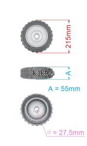 KOŁO 215MM KOSIARKI STIGA T55 381007362/0 54Z
