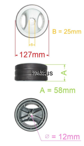 KOŁO 127MM KOSIARKI EINHELL SZEROKIE