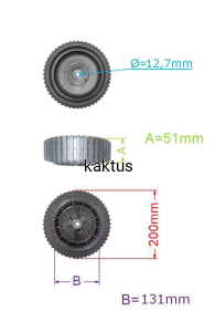 KOŁO 200MM HUSQVARNA JET 55S PRZEDNIE 53Z