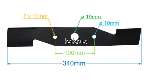 LISTWA TNĄCA 340 MM KOSIARKI EL HANDY GTK1400 ME34
