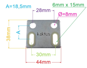 PROWADNICA 38X44MM NAC 1P56F LS1210 MEX40-99