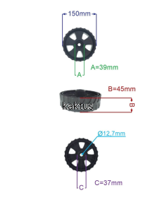 KOŁO 150MM KOSIARKI GRASSMEISTER JR KANWOD