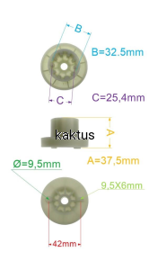 PIASTA NOŻA 25,4MM KOSIARKI LIDER HANDY YK2043
