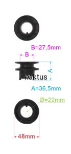 KOŁO PASOWE 22MM NA WALE PLASTIK AN40N139