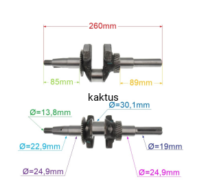 WAŁ KORBOWY 19MM SILNIKA RV145-S E04-1 RV125-S