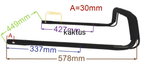 UCHWYT GÓRNY KOSIARKI GRIZZLY BRM56-16 BSA NAX5000
