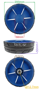 KOŁO 200MM ŁOŻYSKOWANE 340078001078 2001300A PR