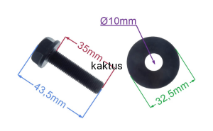ŚRUBA NOŻA 3/8X35MM  Z PODKŁADKĄ NAX GYK51/46