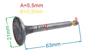 ZAWÓR WYDECHOWY SILNIKA KOSIARKI 63MM