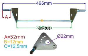 TYLNA OŚ KOSIARKI LIDER HANDY FAWORYT GK48 GK53