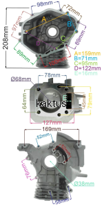 CYLINDER 68MM SILNIKA KOSIARKI 1P68F 1P68FSE