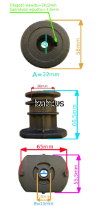 PIASTA NOŻA KOSIARKI STIGA TWINCLIP 50 55 22MM