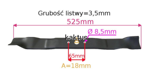 LISTWA TNĄCA 525 MM COMBI 55Q 55SQ 555EQ ZAMIENNIK