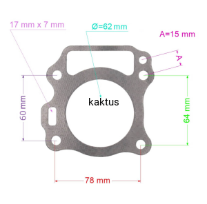 USZCZELKA CYLINDRA 62MM SILNIKA RATO RV125