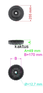 KOŁO 255MM TYŁ PRAWE HKS 446NL 446NB 450NL 70Z