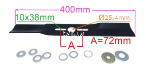 LISTWA TNĄCA 400 MM UNIWERS PROSTA PLUS PODKŁADKI