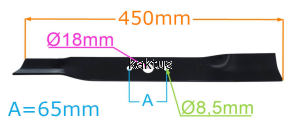 LISTWA TNĄCA 450 MM CASTELGARDEN CG S474L G45 GOLF