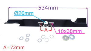 LISTWA TNĄCA 534MM UNIWERSALNA KOSIARKI