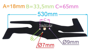 LISTWA TNĄCA 530 MM KOSIARKI STIGA TWINCLIP 55 ZAM