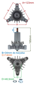 PIASTA KPL. HUSQVARNA LT YT CT CTH GWIAZDKA 5Z