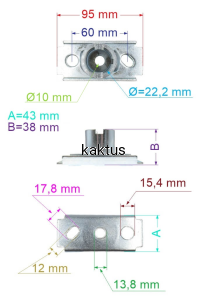 PIASTA NOŻA 22X38MMKOSIARKI NAC HORTMASZ HKS 150NL
